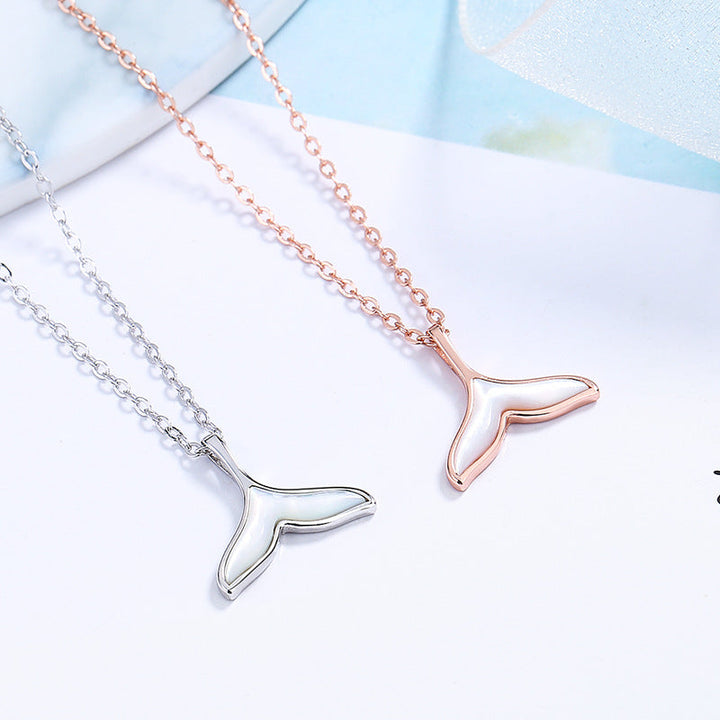 Women's necklace with stylish whale tail pendant Nin Boutique