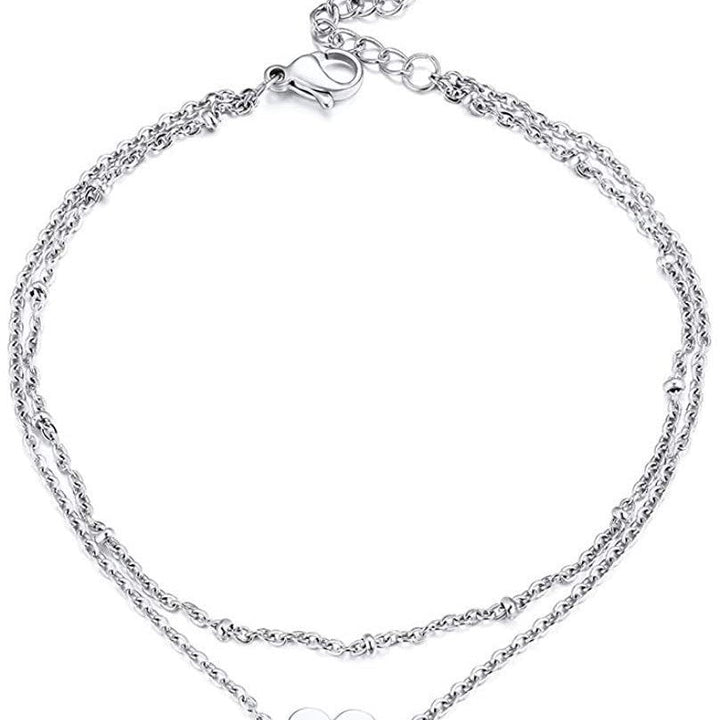 Ladies ankle bracelet with heart-shaped charms and delicate design Nin Boutique