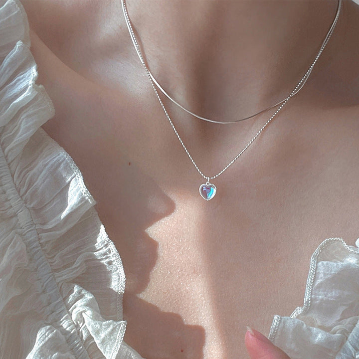 Women’s Necklace with Double Heart Pendant and Elegant Design Nin Boutique