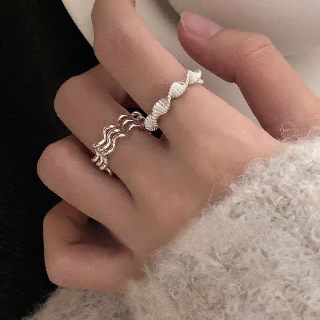 Women Open Ring with intricate DNA design Nin Boutique
