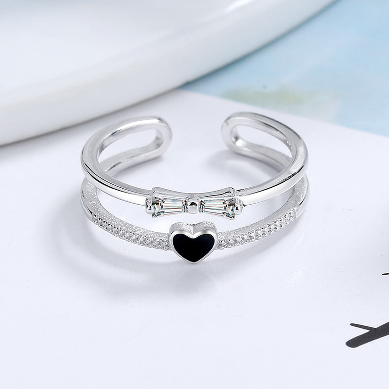 Women's Ring with elegant bow and heart design Nin Boutique
