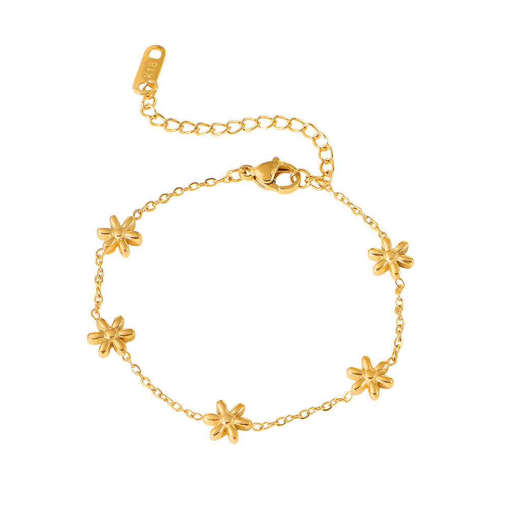Ladies Flower Chain Anklet Nin Boutique