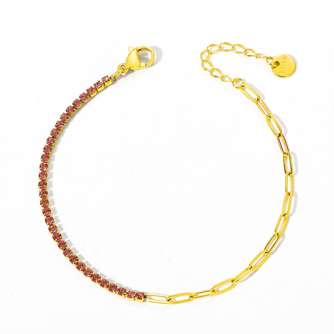Women's ankle bracelet with sparkling crystal accents Nin Boutique