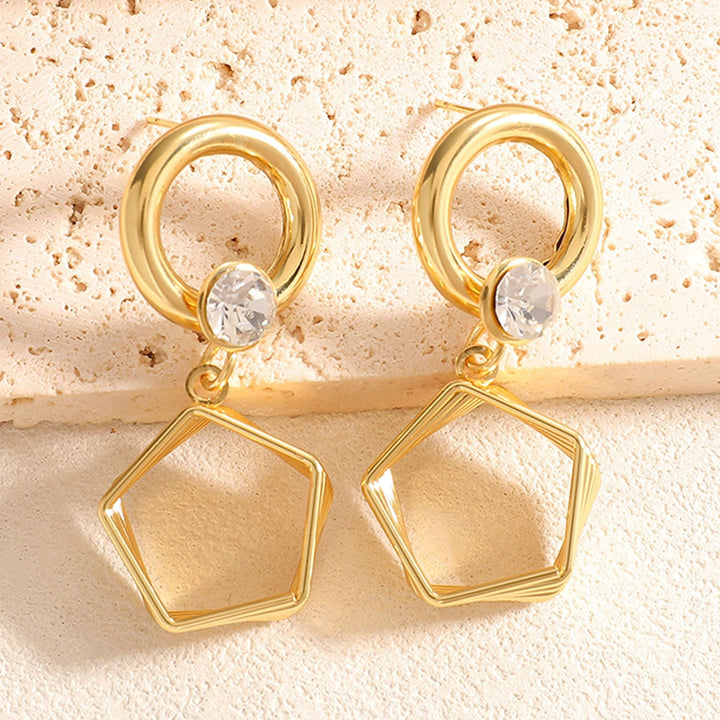 Women's earrings in modern hexagon design Nin Boutique