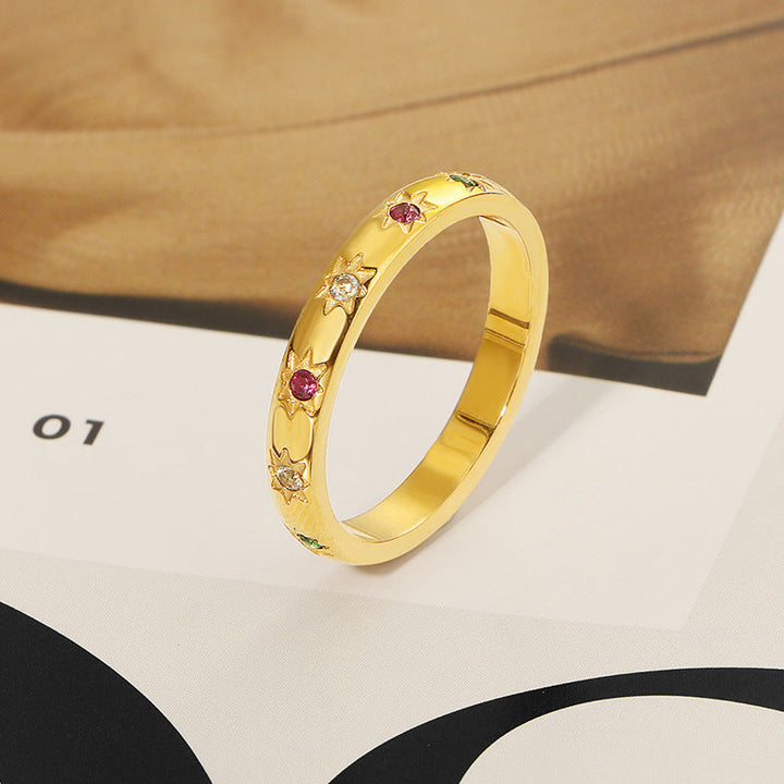 Women's trendy ring with sparkling stone details Nin Boutique
