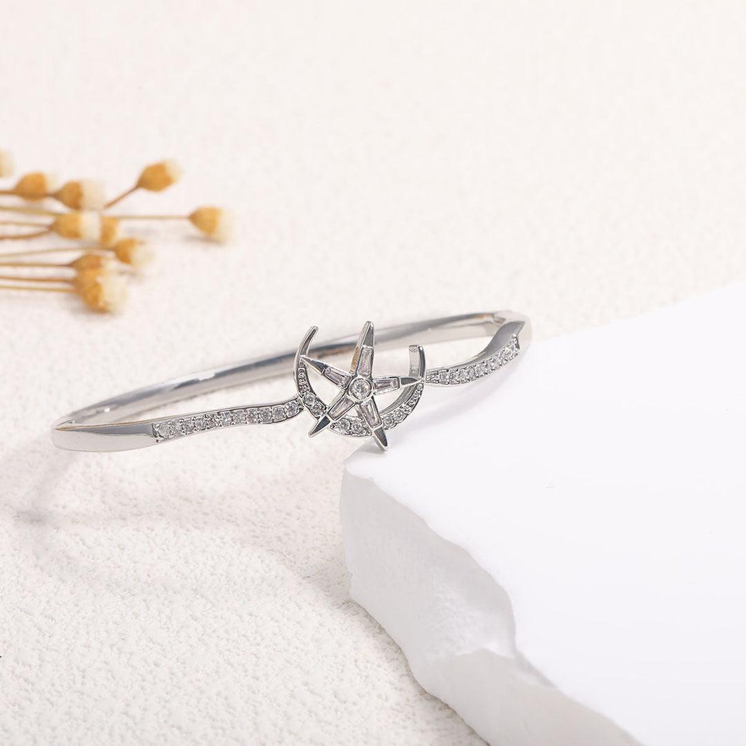 Women's bangle with artistic infinity symbol and sparkling zirconia Nin Boutique