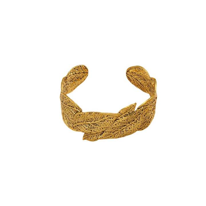 Women's Open Bracelet with Floral Motifs and Artistic Design Nin Boutique