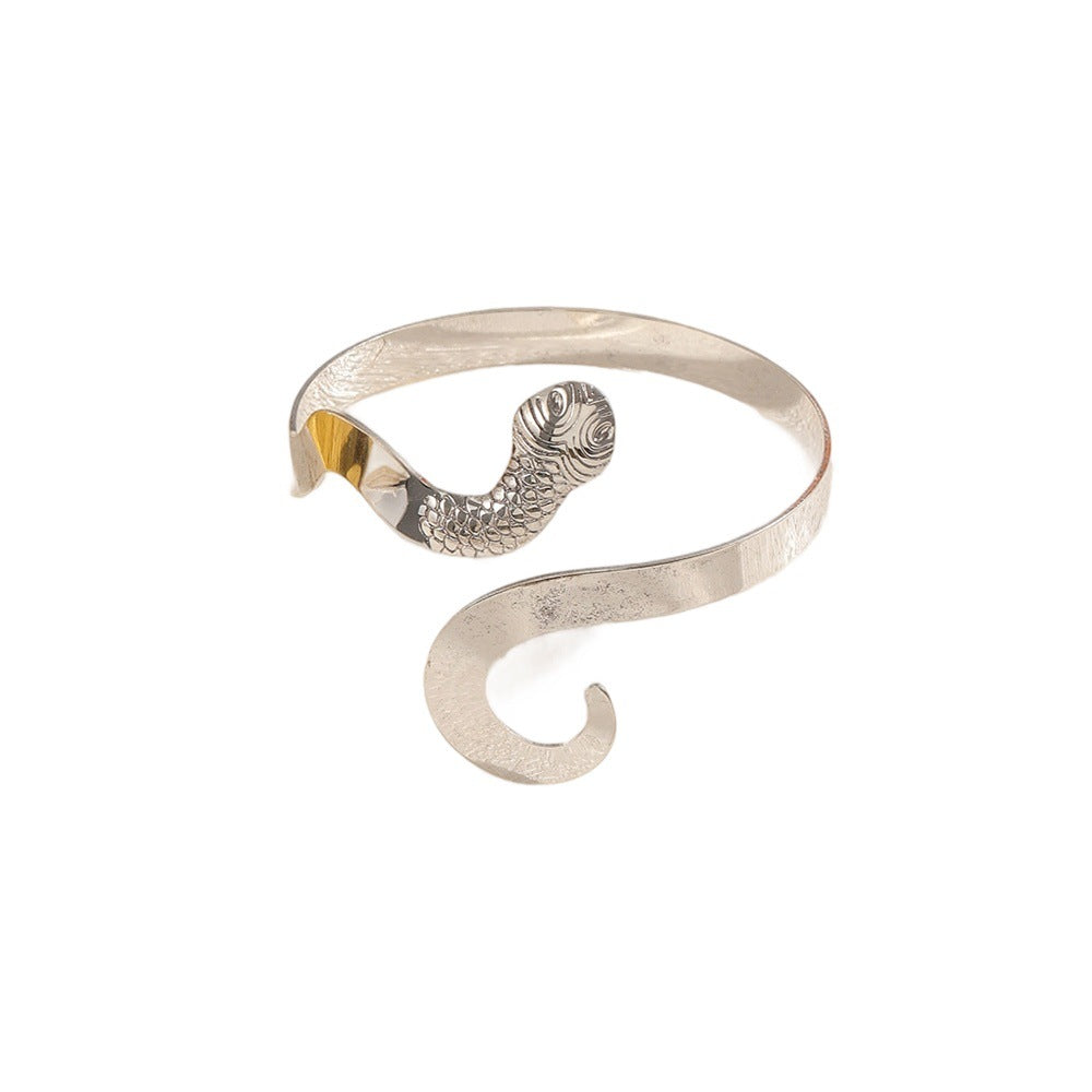 Ladies Open Bangle with ornate fish motif Nin Boutique
