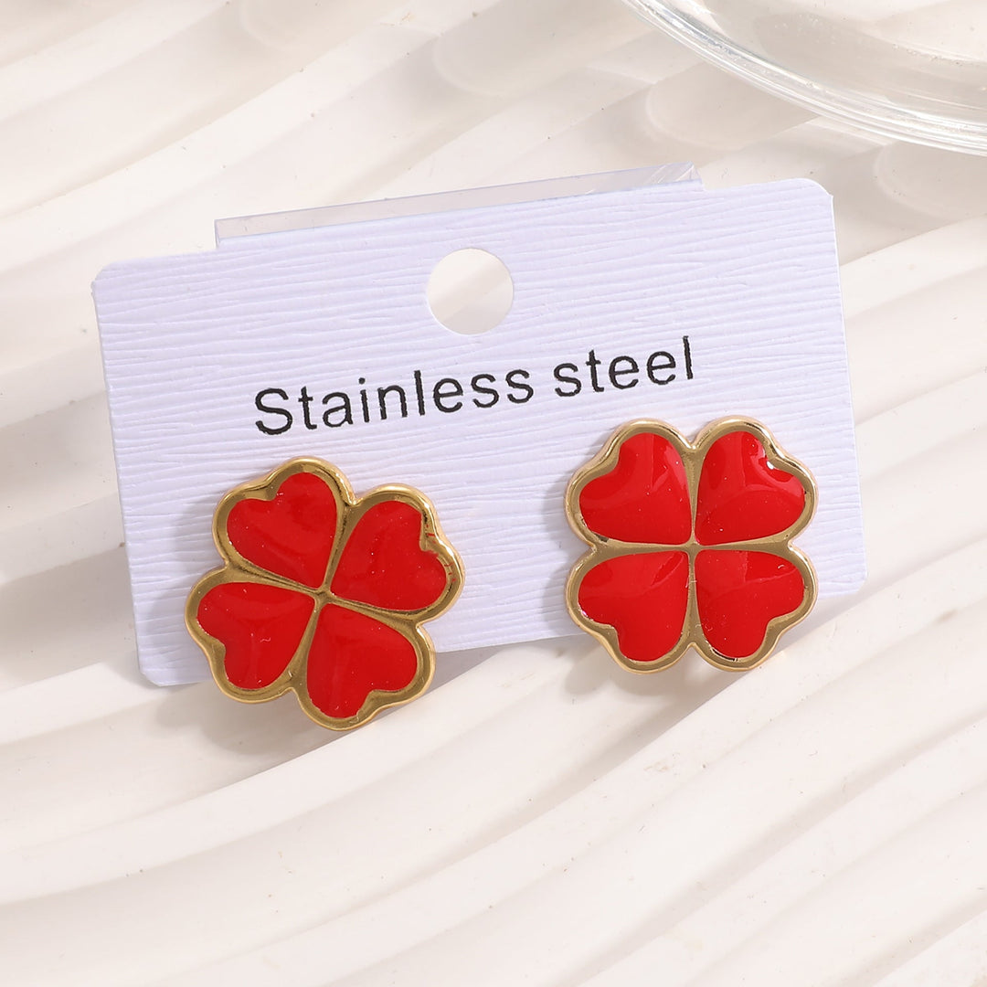 Ladies earrings in elegant cloverleaf design Nin Boutique
