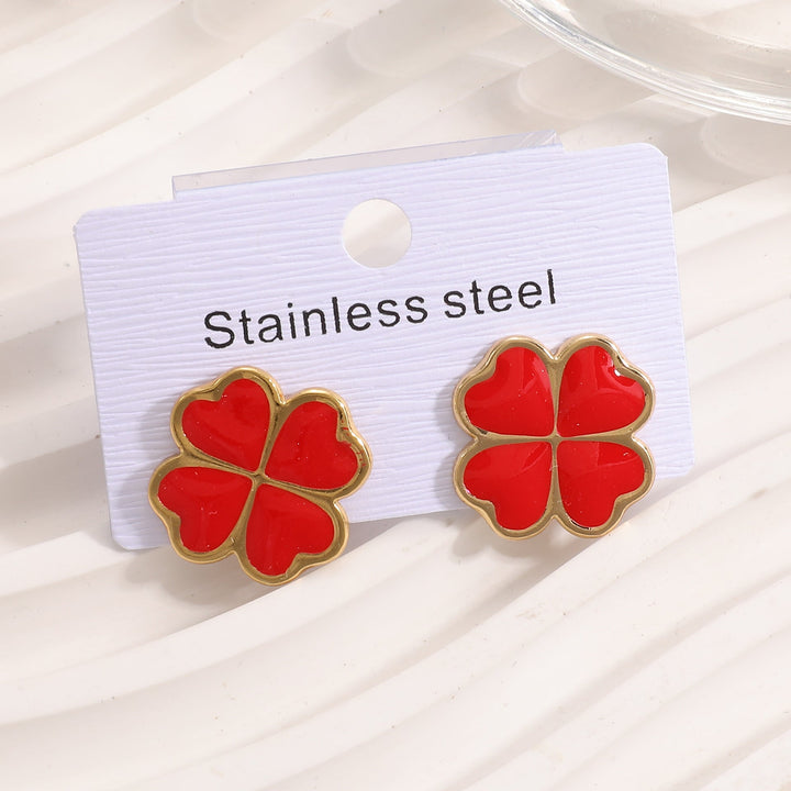 Ladies earrings in elegant cloverleaf design Nin Boutique