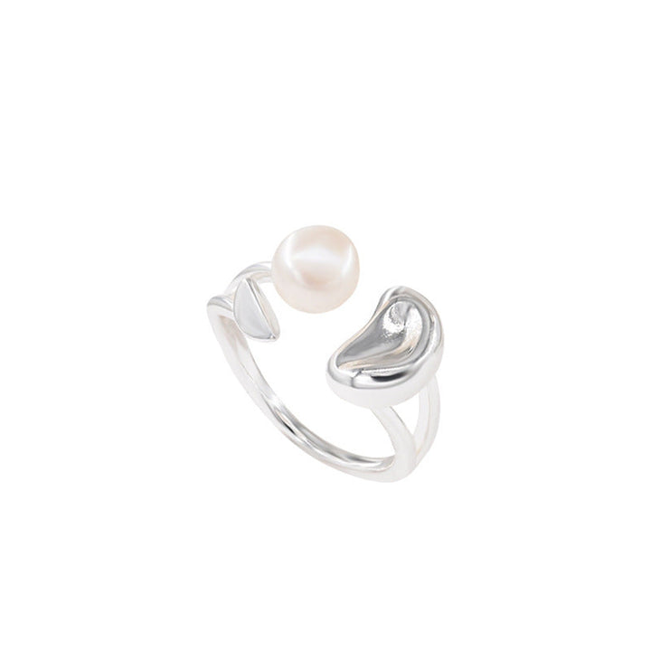 Women's ring with organic design and fine pearl Nin Boutique
