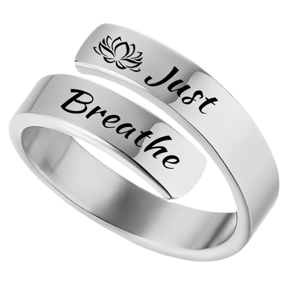 Ladies Motivation Ring with Engraved Quotes Nin Boutique