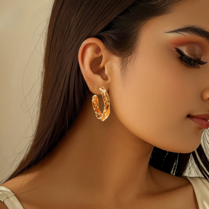 Women's earrings with braided design Nin Boutique