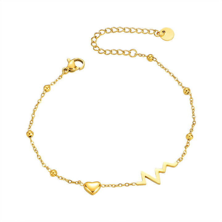 Women Heartbeat Charm Anklet Nin Boutique