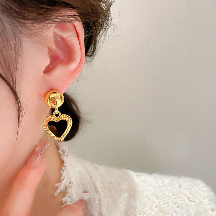 Women’s earrings with elegant heart pendant Nin Boutique