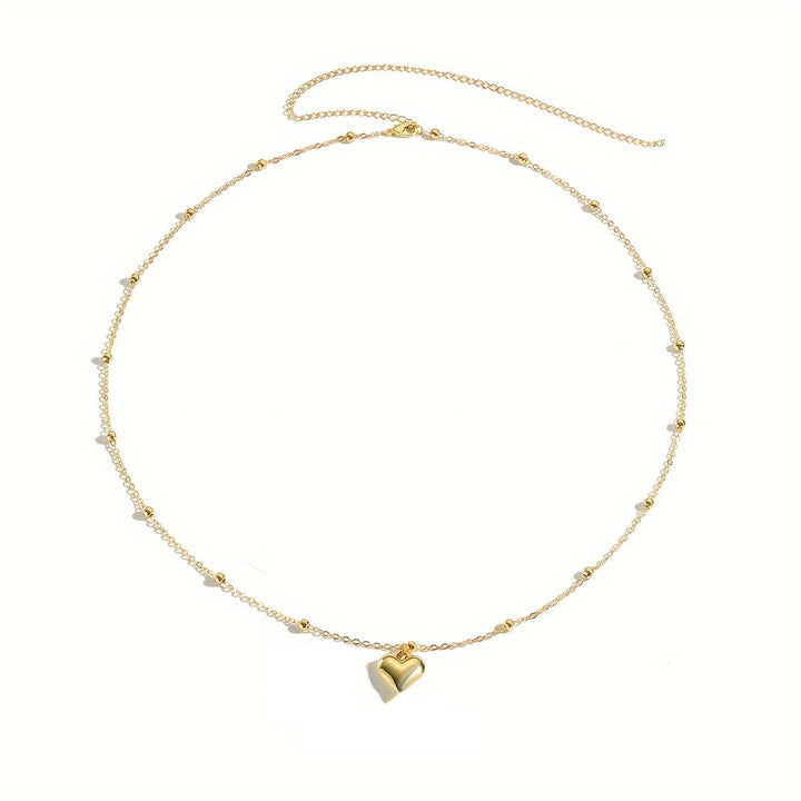 Ladies ankle bracelet with romantic heart design and fine link chain Nin Boutique