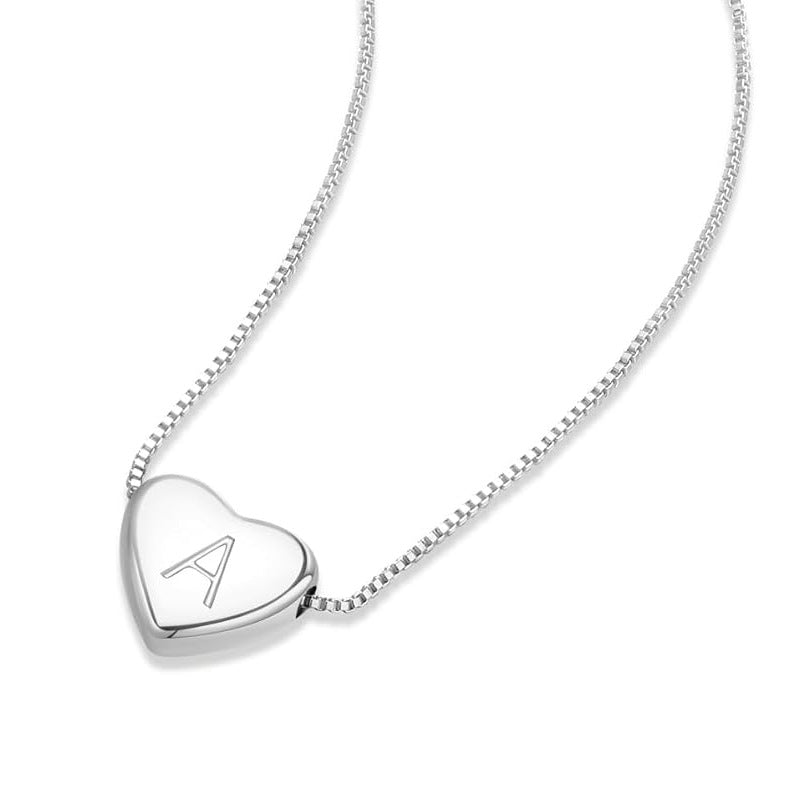 Women's necklace with heart-shaped, personalized pendant and fine link chain Nin Boutique