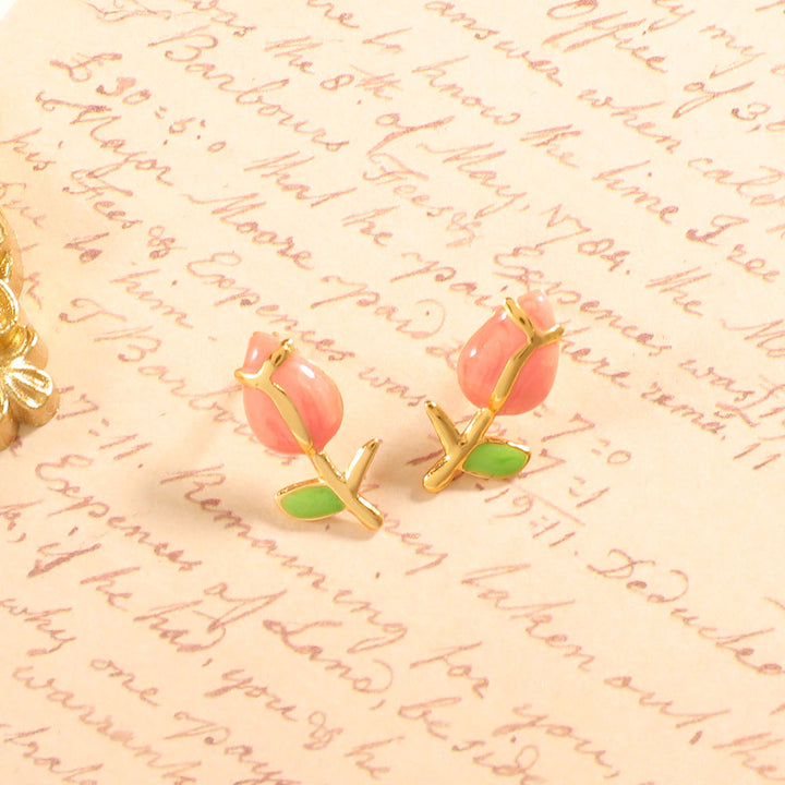 Ladies earrings in artistic rose design Nin Boutique 1784077380